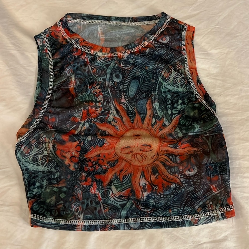 $ Clearance Sale $ SHEIN see thru sleeveless crop top